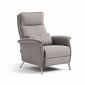 Fauteuil relax inclinable en tissu gris avec accoudoirs confortables 80 x 80 x 100cm