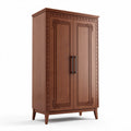 Armoire en bois avec motif décoratif dimensions 80 x 45 x 180cm marron
