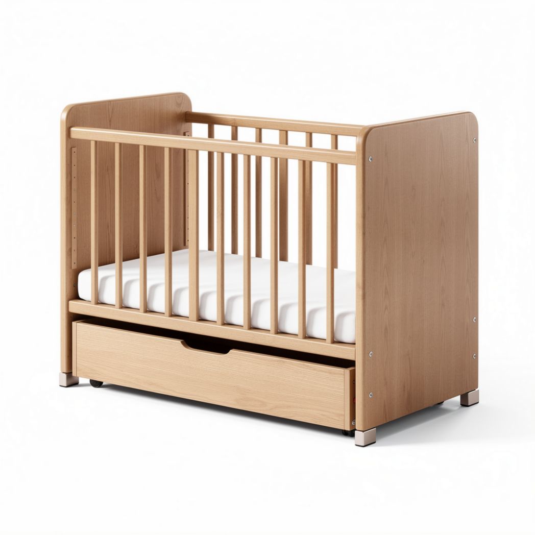 Lit bébé en bois avec tiroir de rangement dimensions 120 x 60 x 90cm