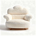 Fauteuil en forme de nuage en textile doux couleur crème 70 x 90 x 70cm