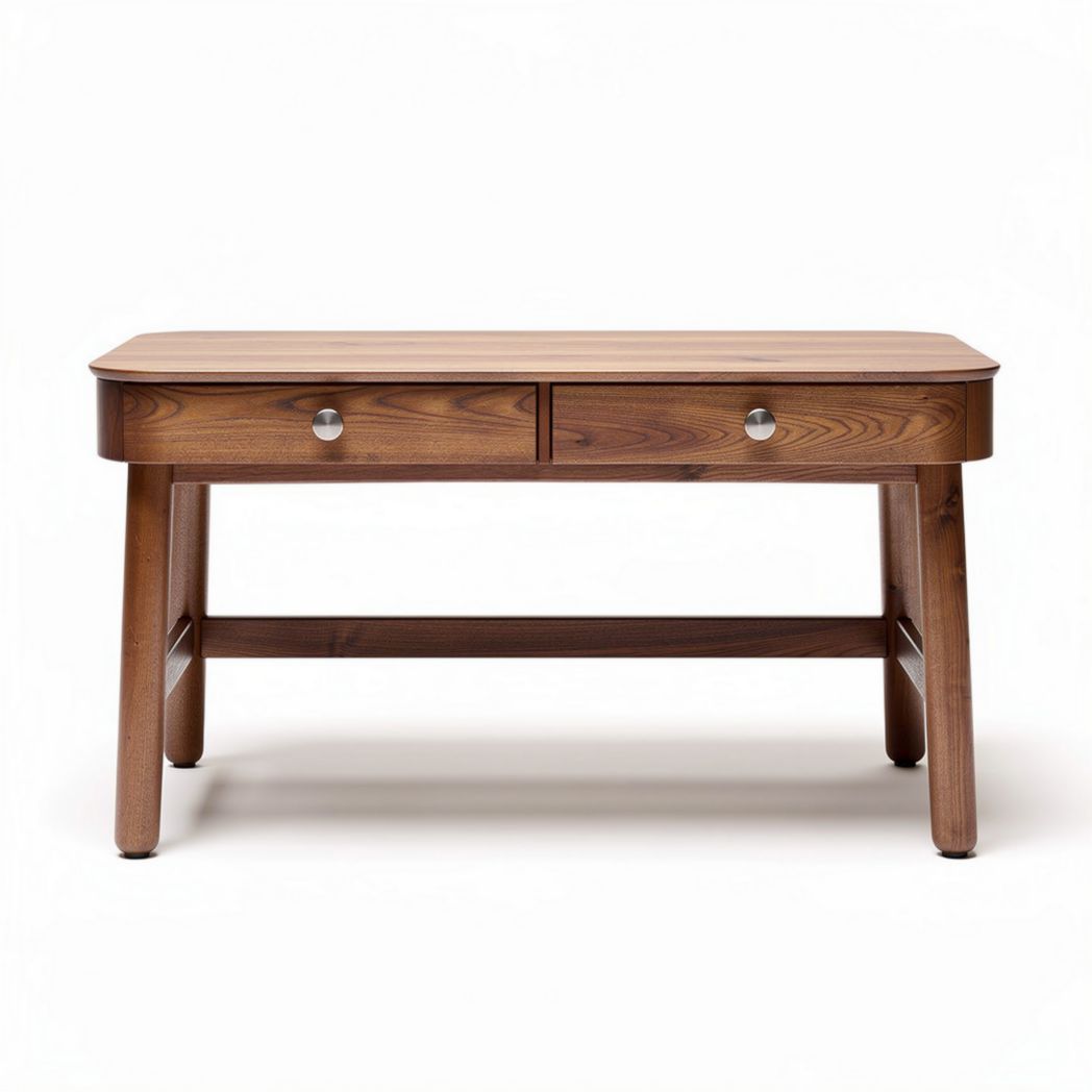 Bureau en bois avec deux tiroirs dimensions 120 x 60 x 75cm couleur chêne